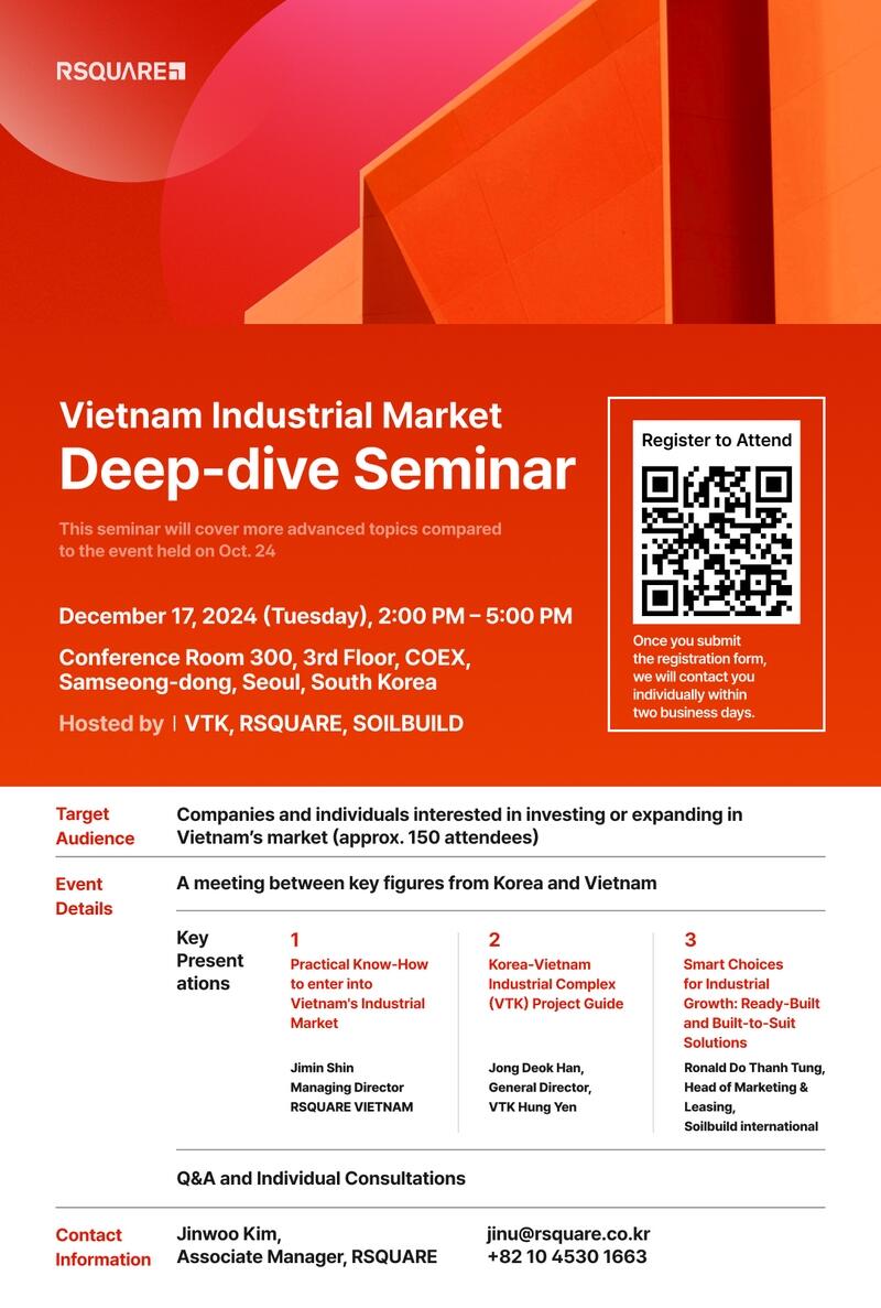 Official Poster for the Vietnam Industrial Market Seminar