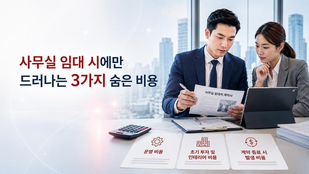 사무실 임대 시 발생하는 3가지 숨은 비용 유형
