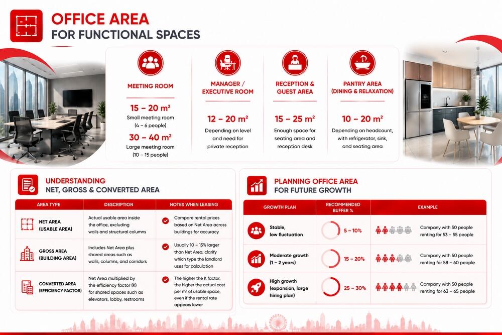 Determine the right office leasing area for your needs