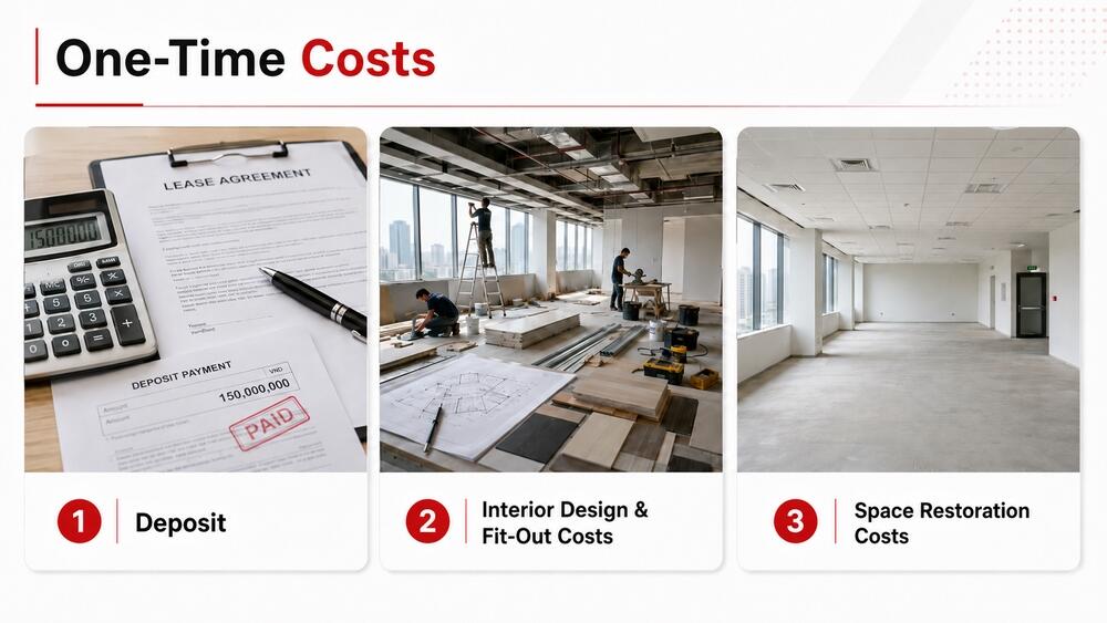 One-time costs when renting office space