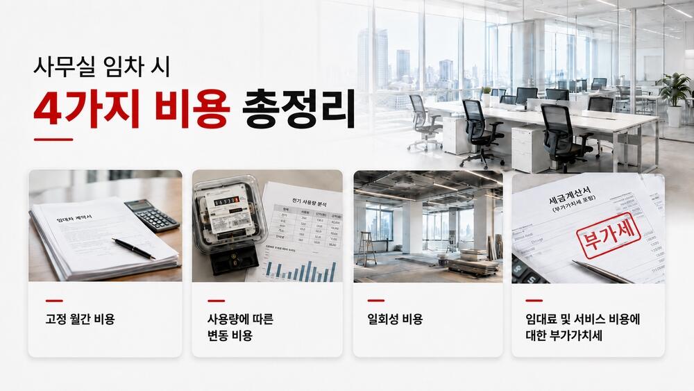 사무실 임대 시 4가지 비용 항목 총정리