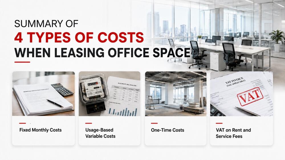 A comprehensive breakdown of the 4 types of office rental costs