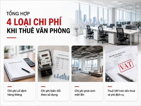 Tổng hợp 4 loại chi phí khi thuê văn phòng