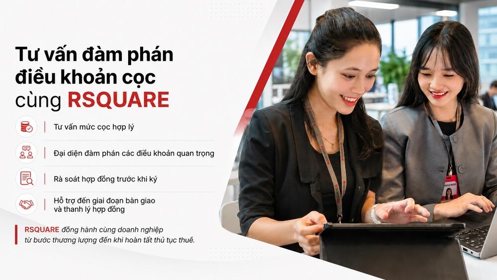 Dịch vụ tư vấn đàm phán điều khoản đặt cọc thuê văn phòng