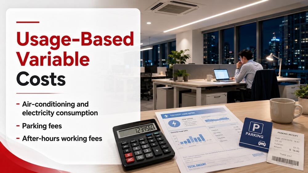 Variable costs based on usage when renting office space