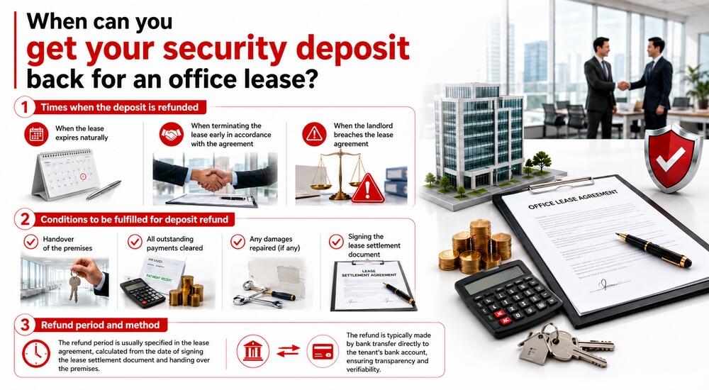 Conditions for office lease deposit refund