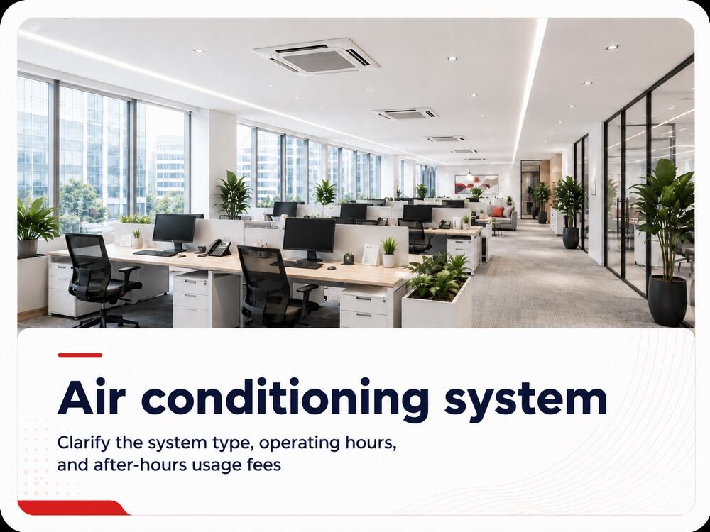 Central air conditioning system in office building