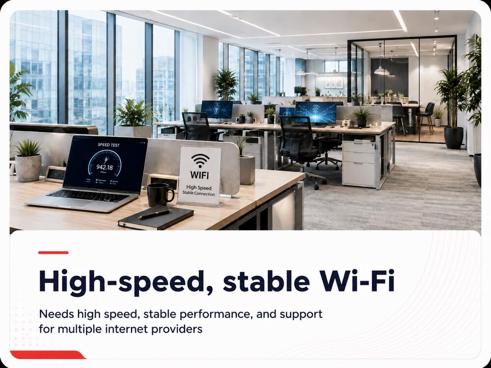 High speed and stable Wi-Fi network for office