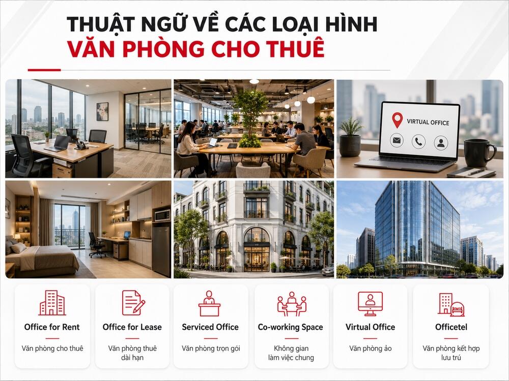 Thuật ngữ phân loại các loại hình văn phòng