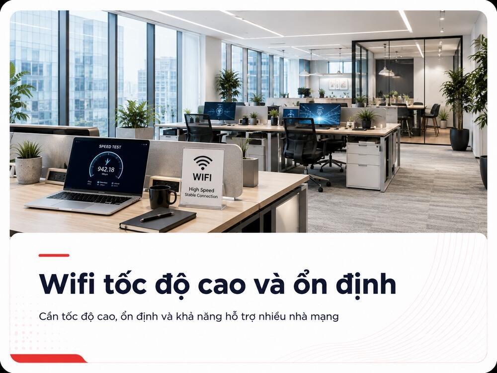 Hệ thống Wifi tốc độ cao và ổn định cho văn phòng