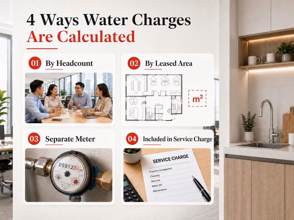 4 methods to calculate water bills in commercial office buildings