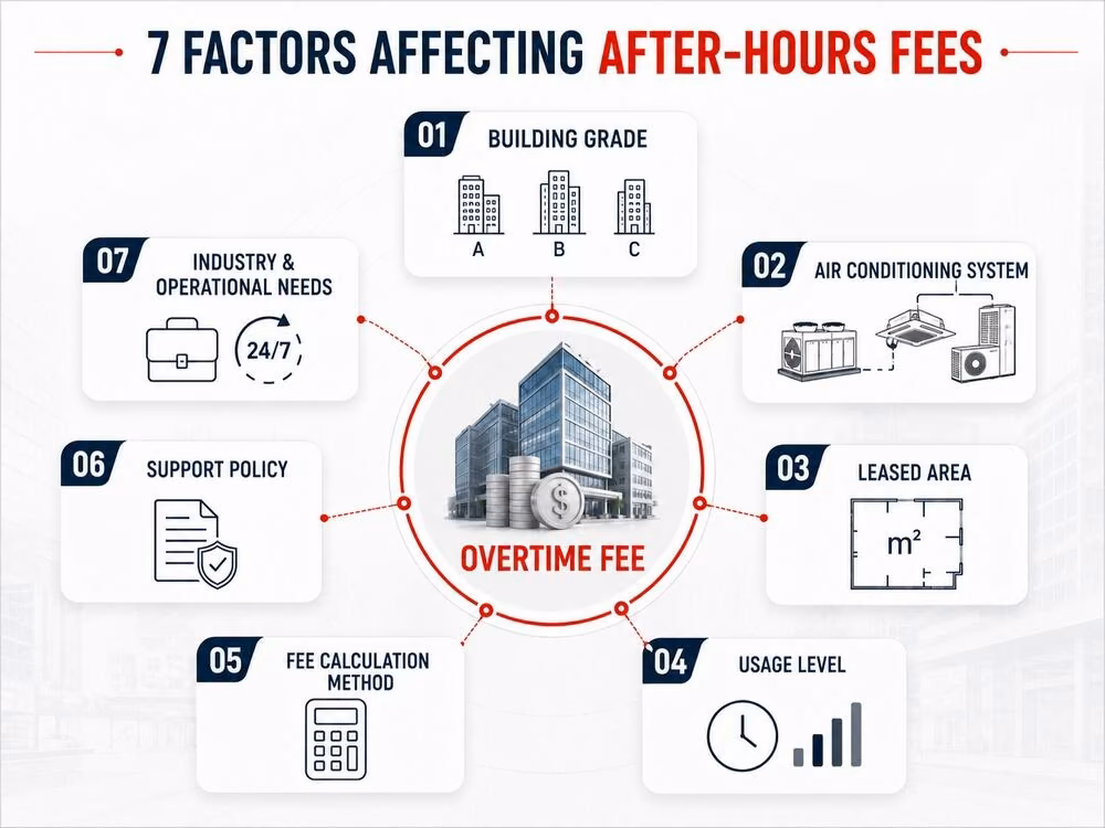 7 key factors affecting office overtime fee rates