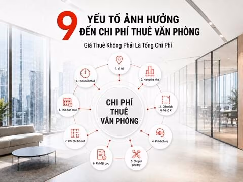 9 yếu tố ảnh hưởng đến chi phí thuê văn phòng