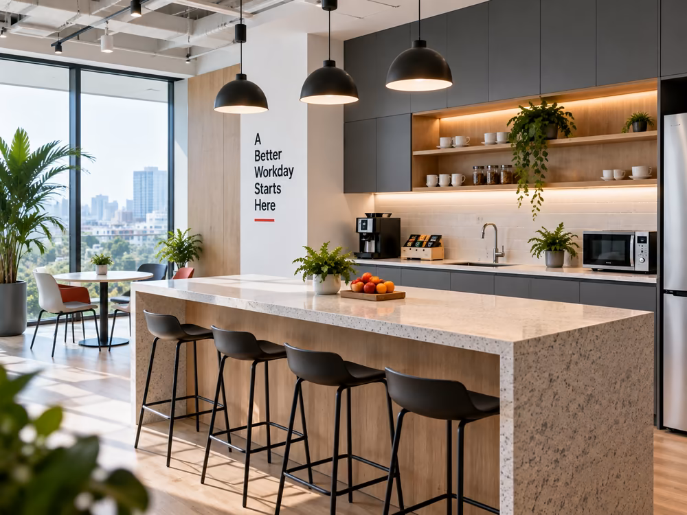Pantry văn phòng là gì? Đặc điểm, lợi ích và gợi ý thiết kế