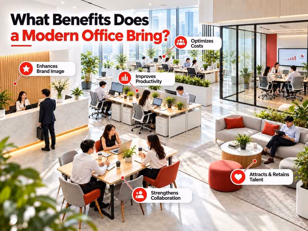 Benefits of modern offices for businesses