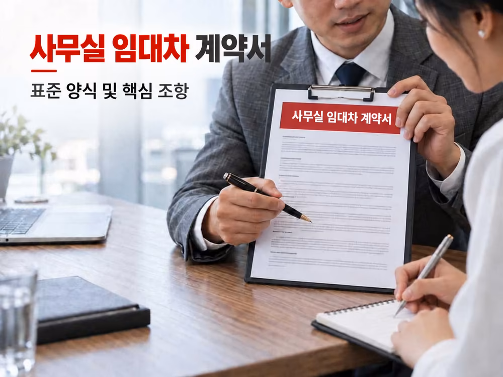 오피스 임대차 계약서: 표준 양식과 꼭 필요한 조항