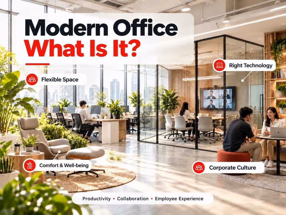 What is a modern office, its characteristics, types and selection criteria